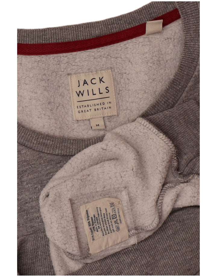 JACK WILLS Muška majica s kratkim rukavima, srednje sivi flekasti pamuk