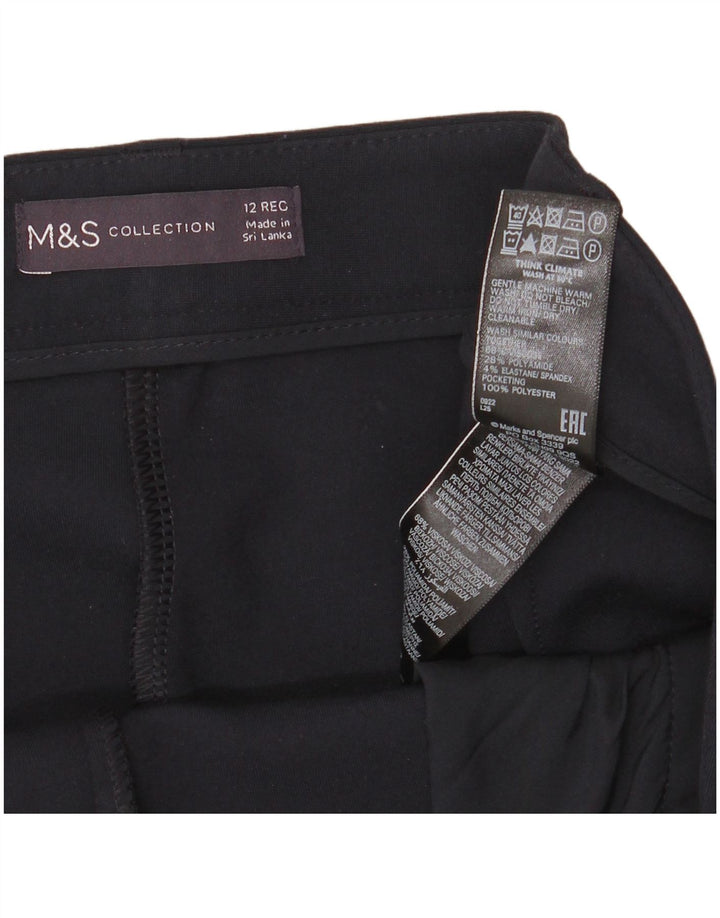 Marks & Spencer ženske uske chino hlače UK 12 srednje W32 L28 tamnoplave