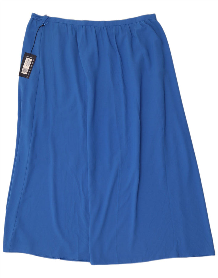 Marks & Spencer ženska suknja A-kroja UK 20 2XL W40 plavi poliester