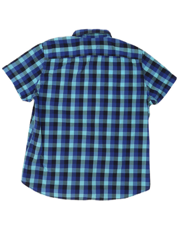 Angelo Litrico muška košulja kratkih rukava veličina 45/46 2XL plava gingham