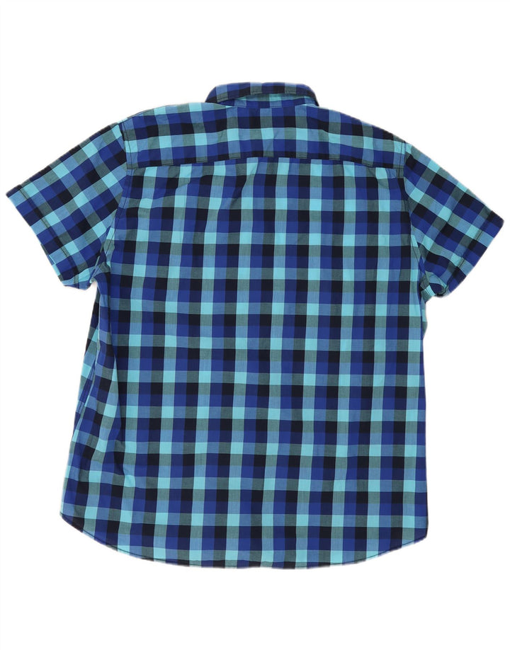 Angelo Litrico muška košulja kratkih rukava veličina 45/46 2XL plava gingham