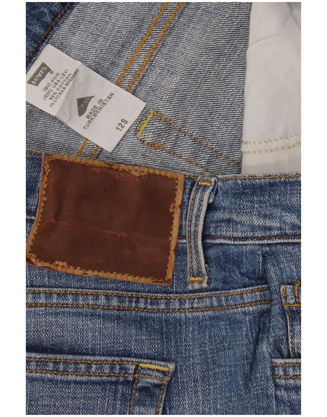 Levi's ženske ravne traperice US 12 Large W30 L29 plavi pamuk