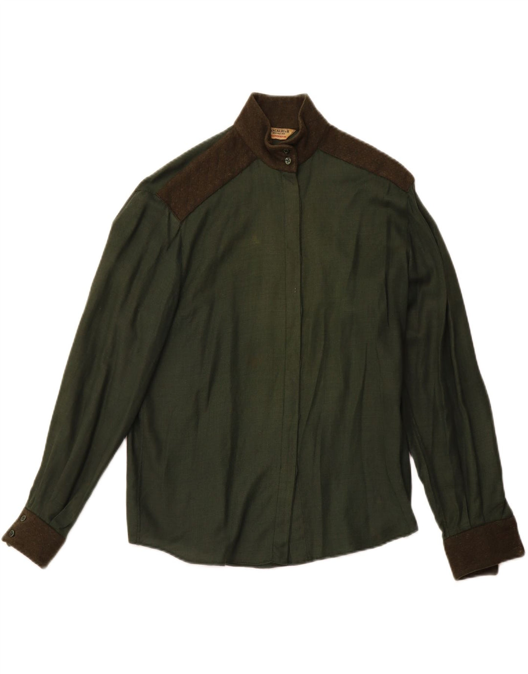 PANCALDI & B ženska vojna košulja bluza UK 14 srednje zelene boje