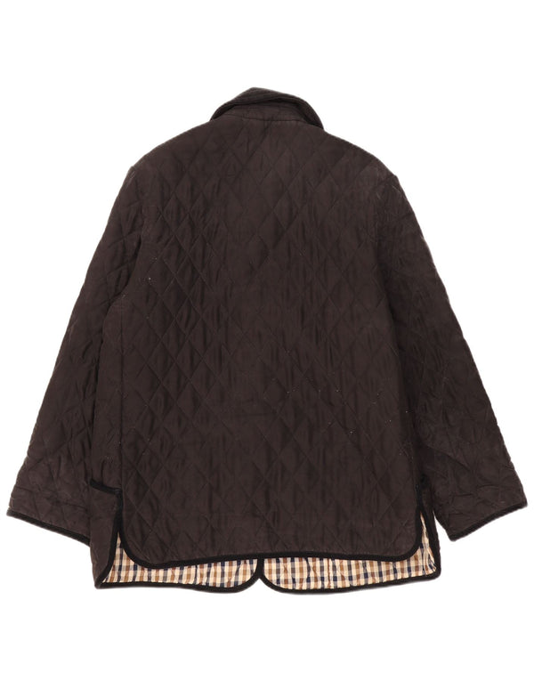 Aquascutum ženska prošivena jakna UK 18 XL crna svila