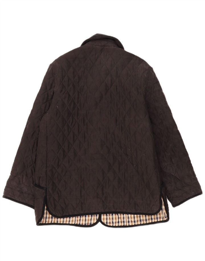 Aquascutum ženska prošivena jakna UK 18 XL crna svila