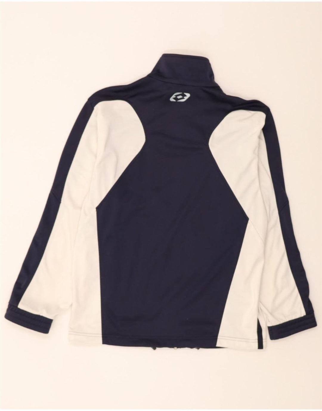 LOTTO Mens Graphic Tracksuit Top Jacket Medium Navy Blue Colourblock Vintage Lotto and Second-Hand Lotto from Messina Hembry 