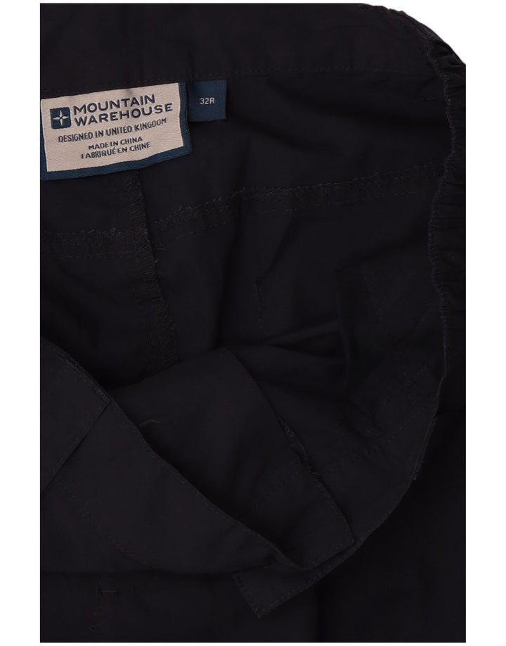 Mountain Warehouse muške ravne kargo hlače W32 L32 tamnoplavi poliester