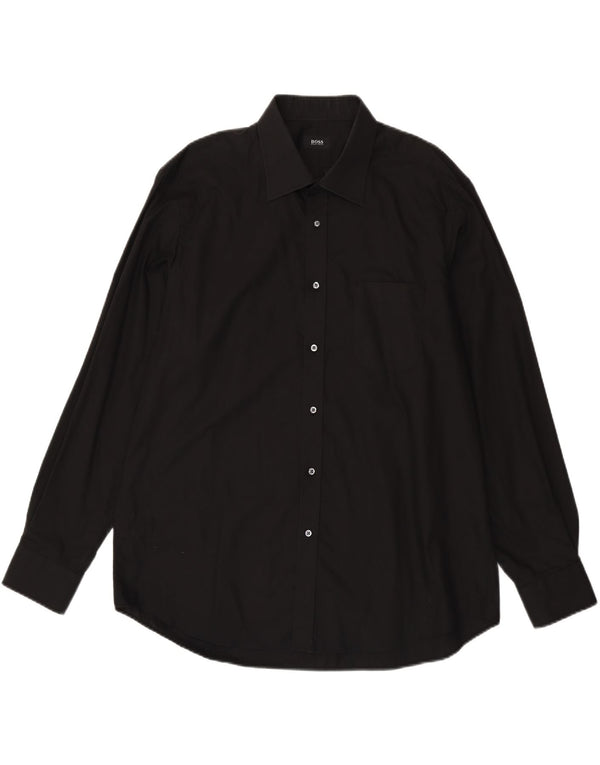 Muška košulja Hugo Boss Veličina 45 17 3/4 XL crni pamuk