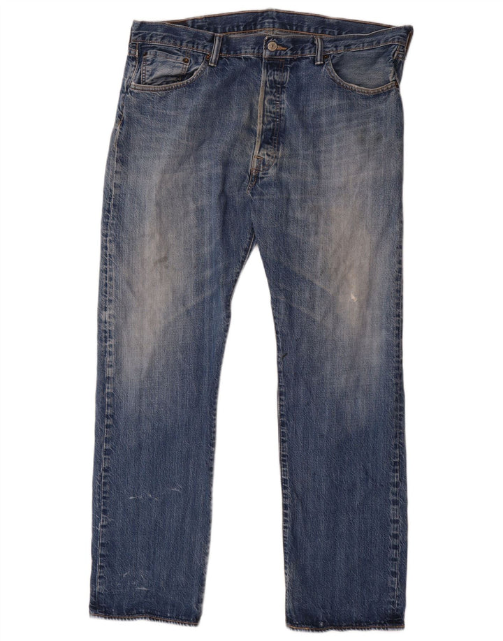 Levi's muške ravne traperice W40 L32 plavi pamuk
