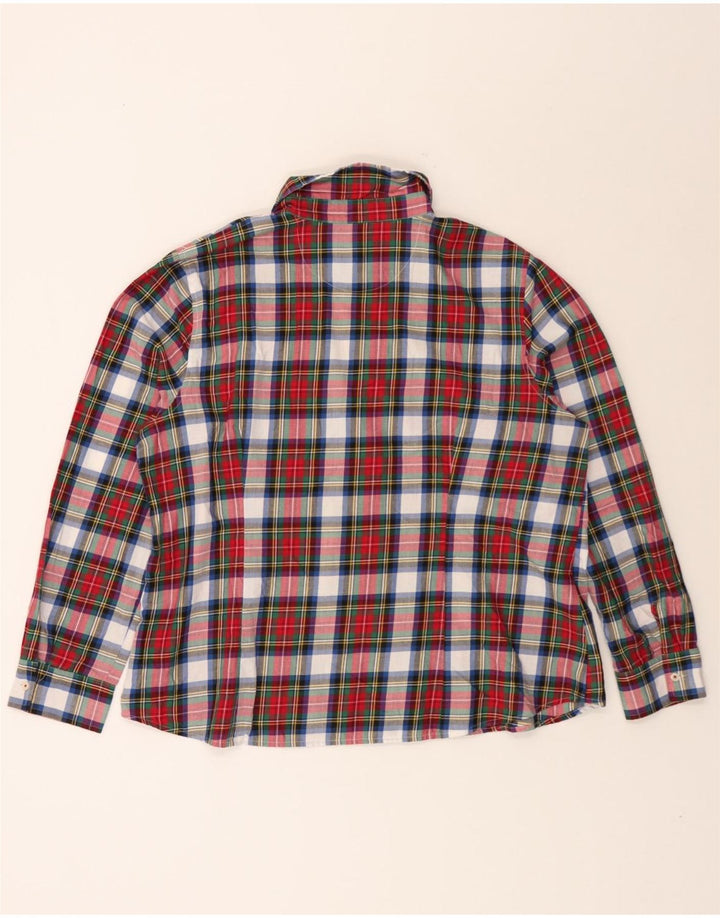 IZOD Womens Flannel Shirt UK 20 2XL Multicoloured Check Cotton Vintage Izod and Second-Hand Izod from Messina Hembry 