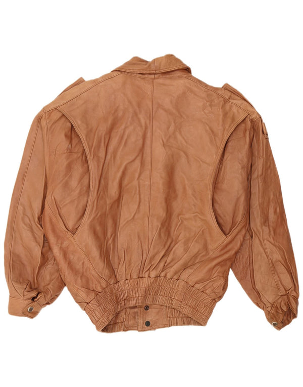 VINTAGE muška vojna kožna jakna UK 44 2XL smeđa koža