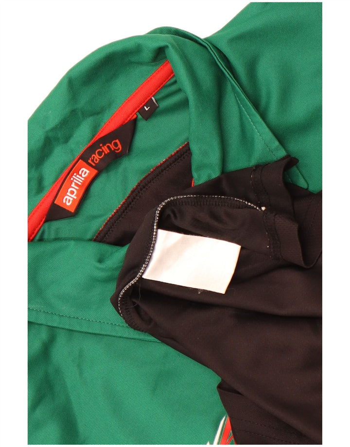 Aprilia muška grafička polo majica velika crna poliesterska boja