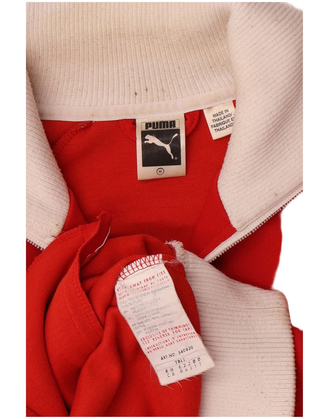 Puma ženska retro trenirka gornja jakna UK 14 srednje crvene boje