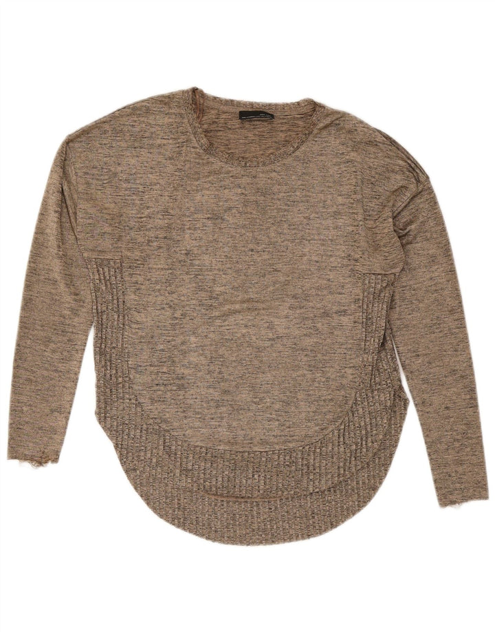 ZARA ženski džemper s okruglim izrezom UK 10 Mali sivi