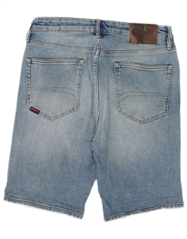 Superdry muške traper kratke hlače W32 Srednje plavi pamuk