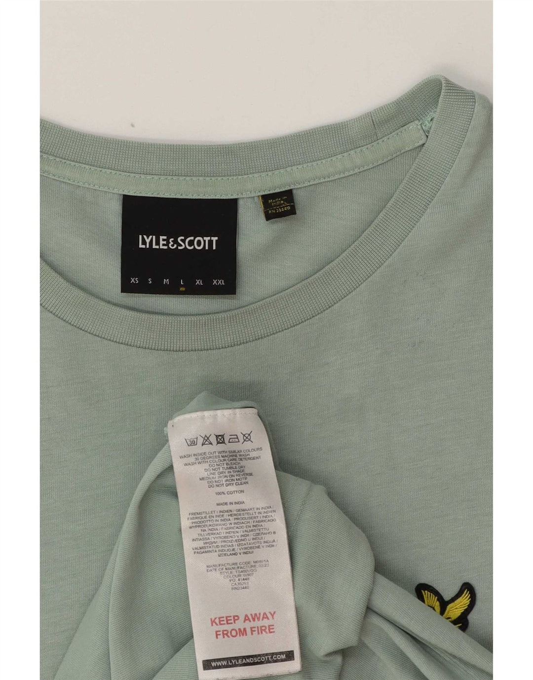 Lyle & Scott Muška majica kratkih rukava Veliki zeleni pamuk
