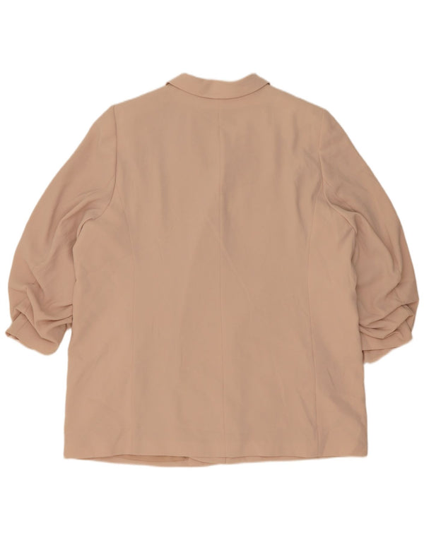Marks & Spencer ženska jakna s otvorenim sakoom s 3/4 rukava UK 24 4XL ružičasta