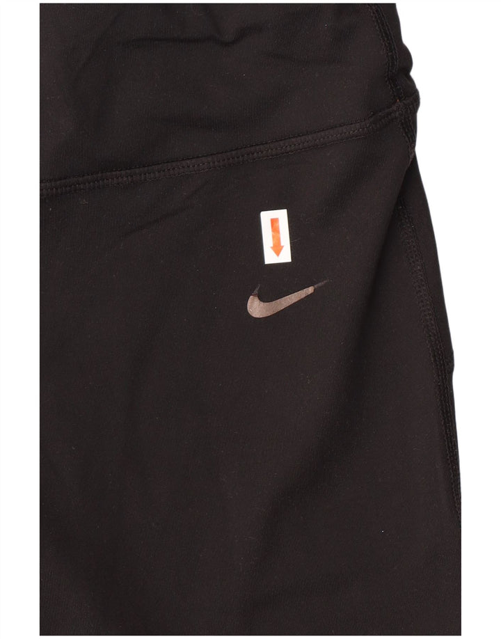 NIKE ženske Dri Fit Capri tajice UK 14 veliki crni poliester