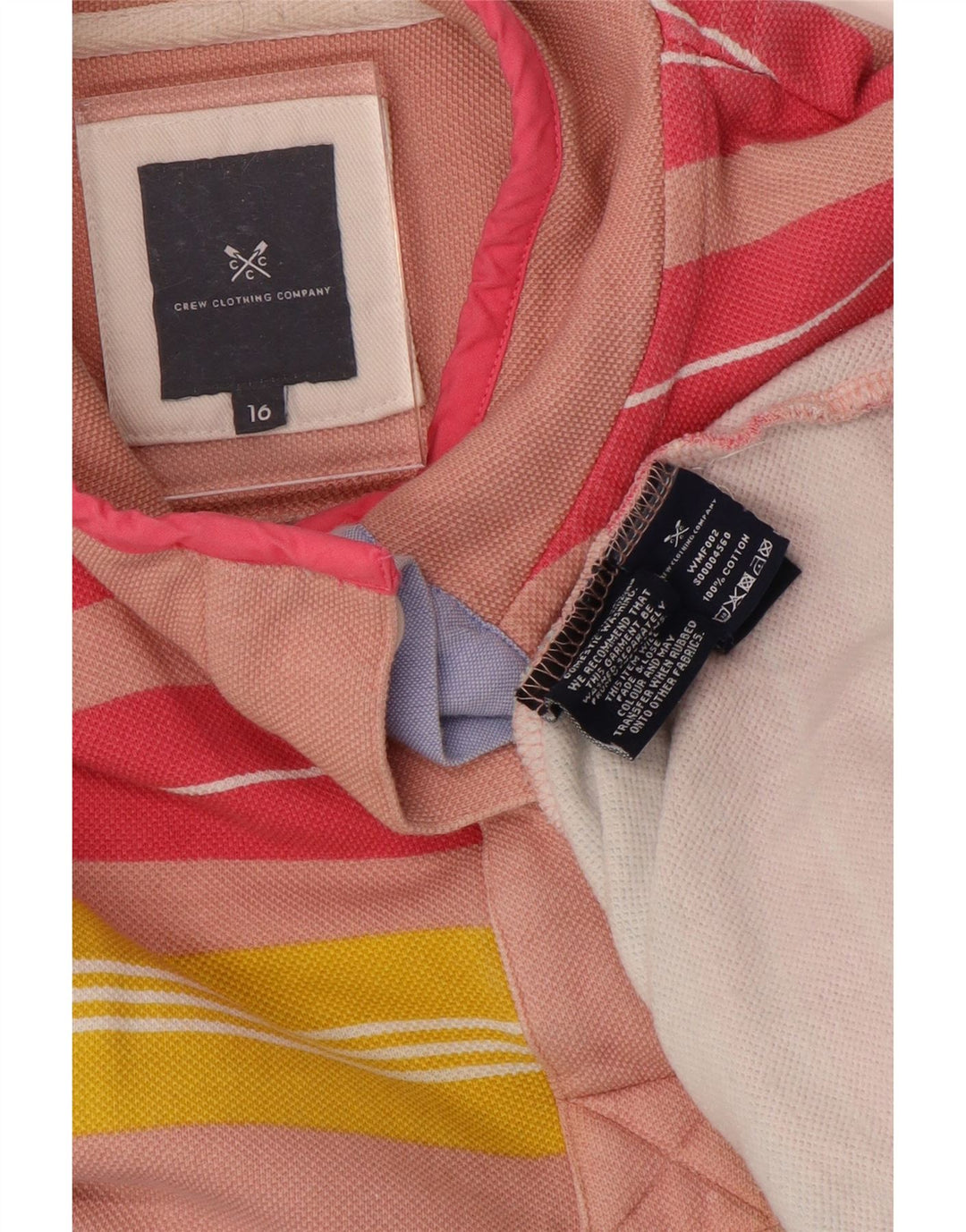 CREW CLOTHING Ženska majica s kratkim rukavima UK 16 na velike raznobojne pruge