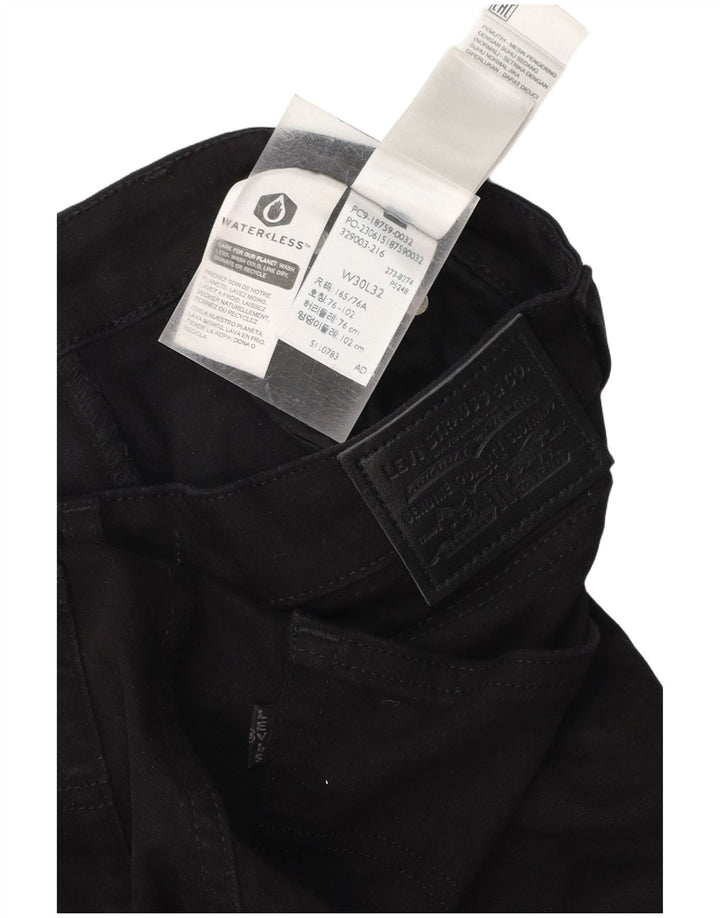 LEVI'S Ženske 725 traperice visokog struka W30 L32 Crni pamuk