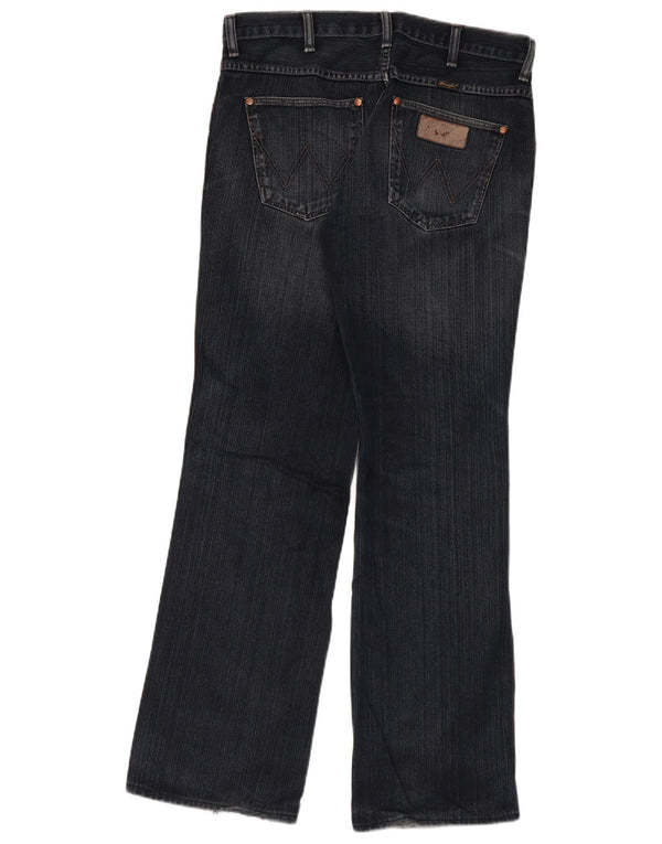 Wrangler Mens Alaska Bootcut Jeans W33 L31 Navy Blue Cotton