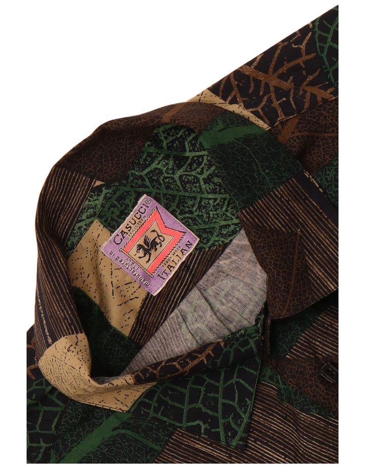 Casucci muška košulja kratkih rukava veliki smeđi patchwork
