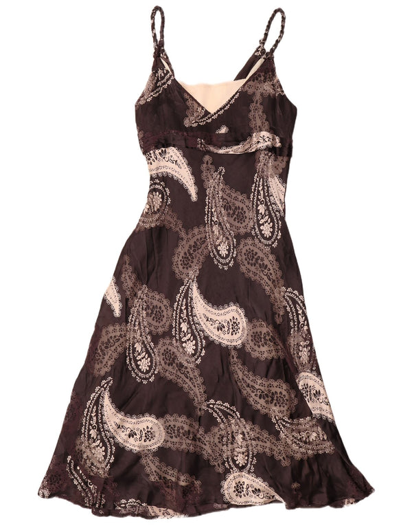 Phase Eight ženska maksi haljina bez rukava UK 18 XL siva paisley viskoza