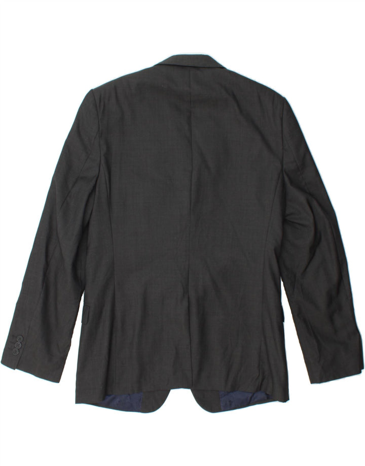 TED BAKER Mens 2 Button Blazer Jacket UK 36 Small Grey Wool Vintage Ted Baker and Second-Hand Ted Baker from Messina Hembry 