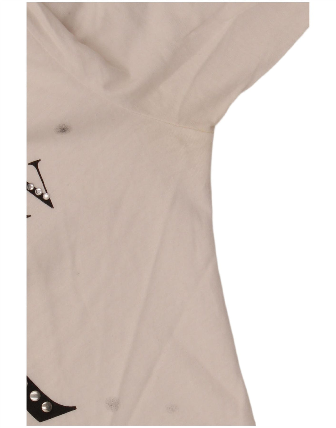 BENETTON Ženski top s 3/4 rukavima UK 12 srednje bijele boje