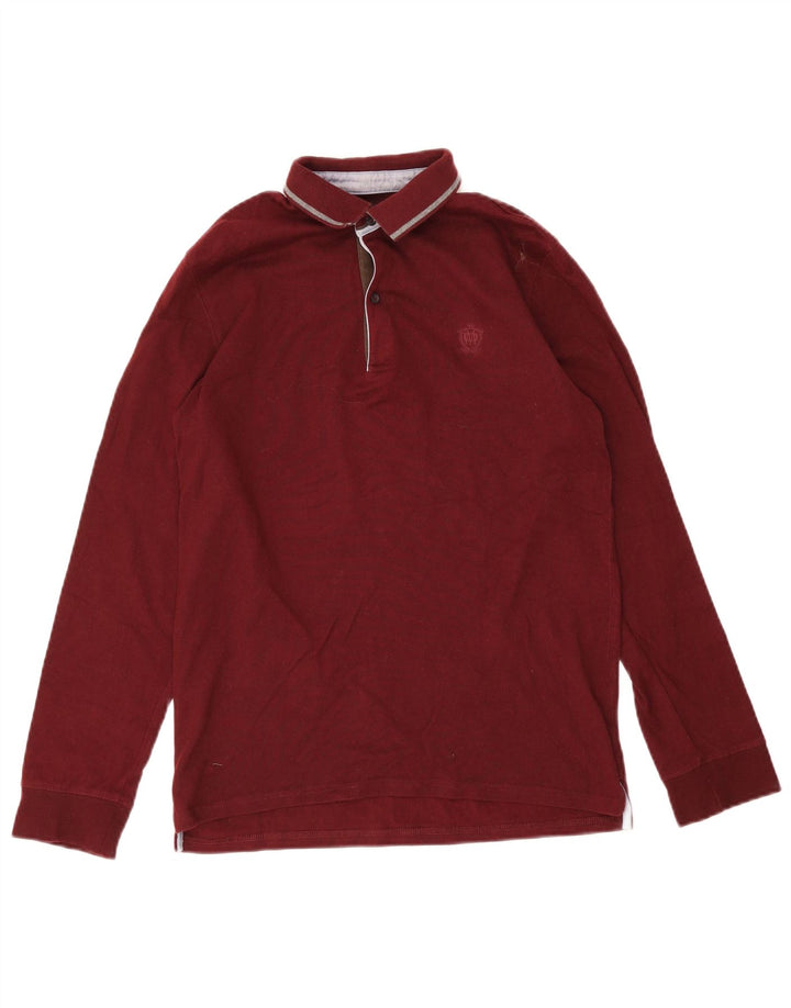 Massimo Dutti muška polo majica dugih rukava Mala bordo