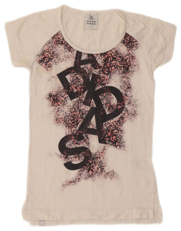 ADIDAS Ženska majica kratkih rukava s grafičkim motivima UK 10 Mali bijeli pamuk s printom životinja