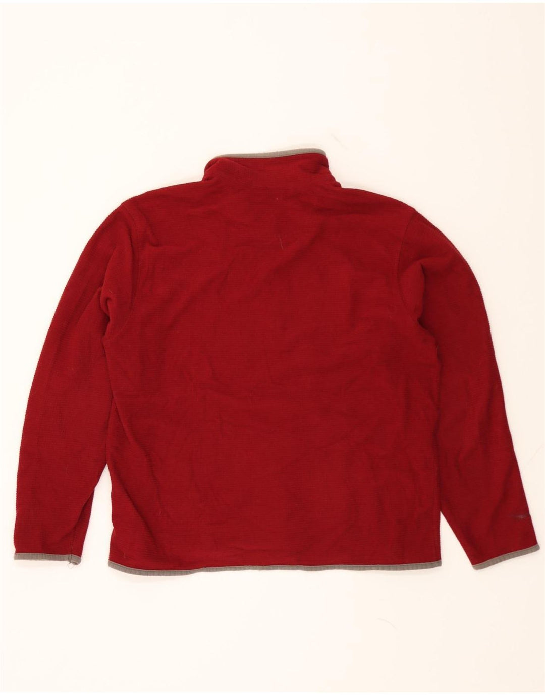 EDDIE BAUER Womens Zip Neck Fleece Jumper UK 16 Large Red Polyester Vintage Eddie Bauer and Second-Hand Eddie Bauer from Messina Hembry 