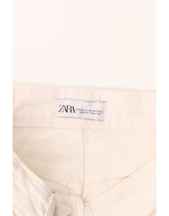 Ženske traperice Zara Bootcut EU 34 2XS W24 L25 Bijele