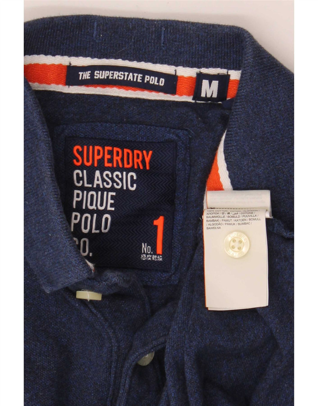 Superdry muška grafička polo majica Srednje tamnoplavi pamuk