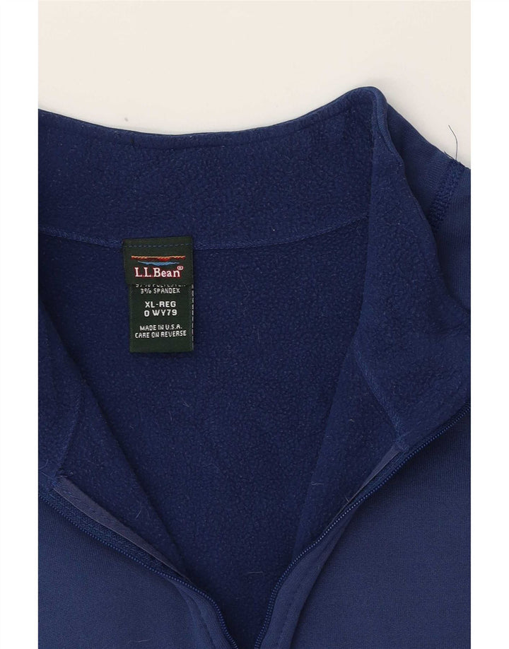 L.L.Bean muška majica s izrezom s patentnim zatvaračem XL plavi poliester