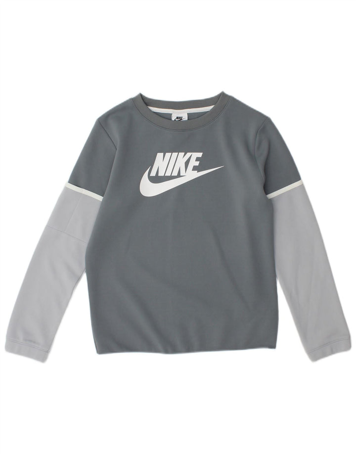 Nike Boys Graphic Majica dugih rukava 10-11 godina srednje sive boje