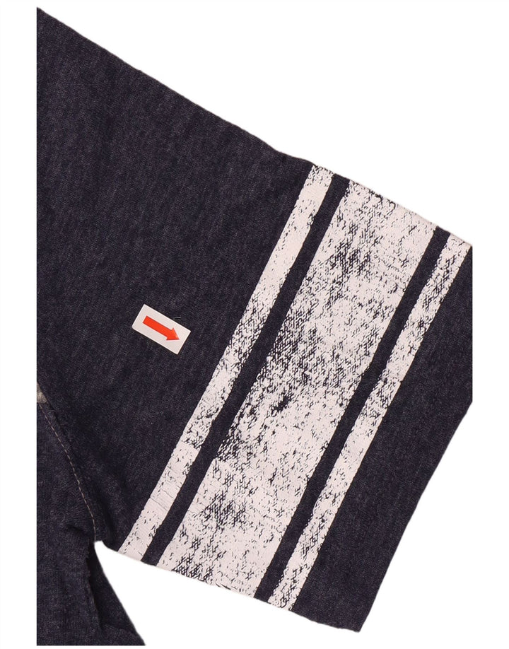 Reebok ženska majica kratkih rukava s grafičkim motivima UK 14 velika tamnoplava poliester