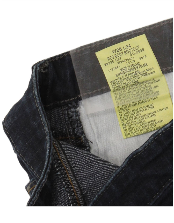 WRANGLER Womens Bootcut Jeans W28 L34 Navy Blue Cotton
