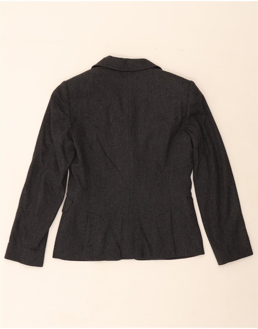 INTREND Womens 2 Button Blazer Jacket UK 10 Small Grey Wool Vintage Intrend and Second-Hand Intrend from Messina Hembry 