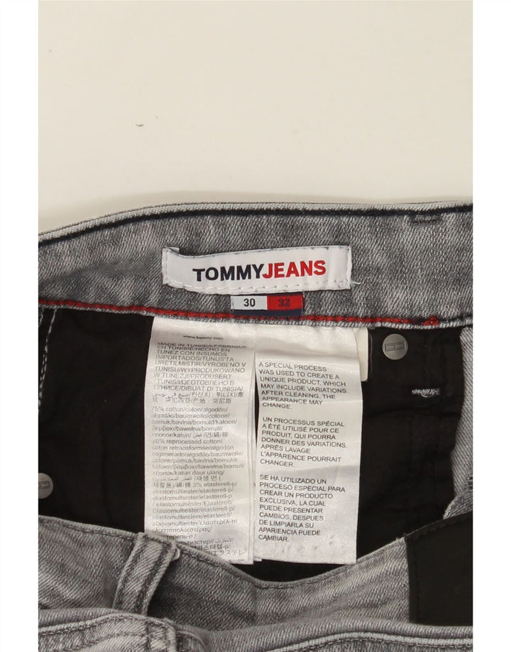 TOMMY HILFIGER Muške uske traperice Scanton W30 L32 Sivi pamuk
