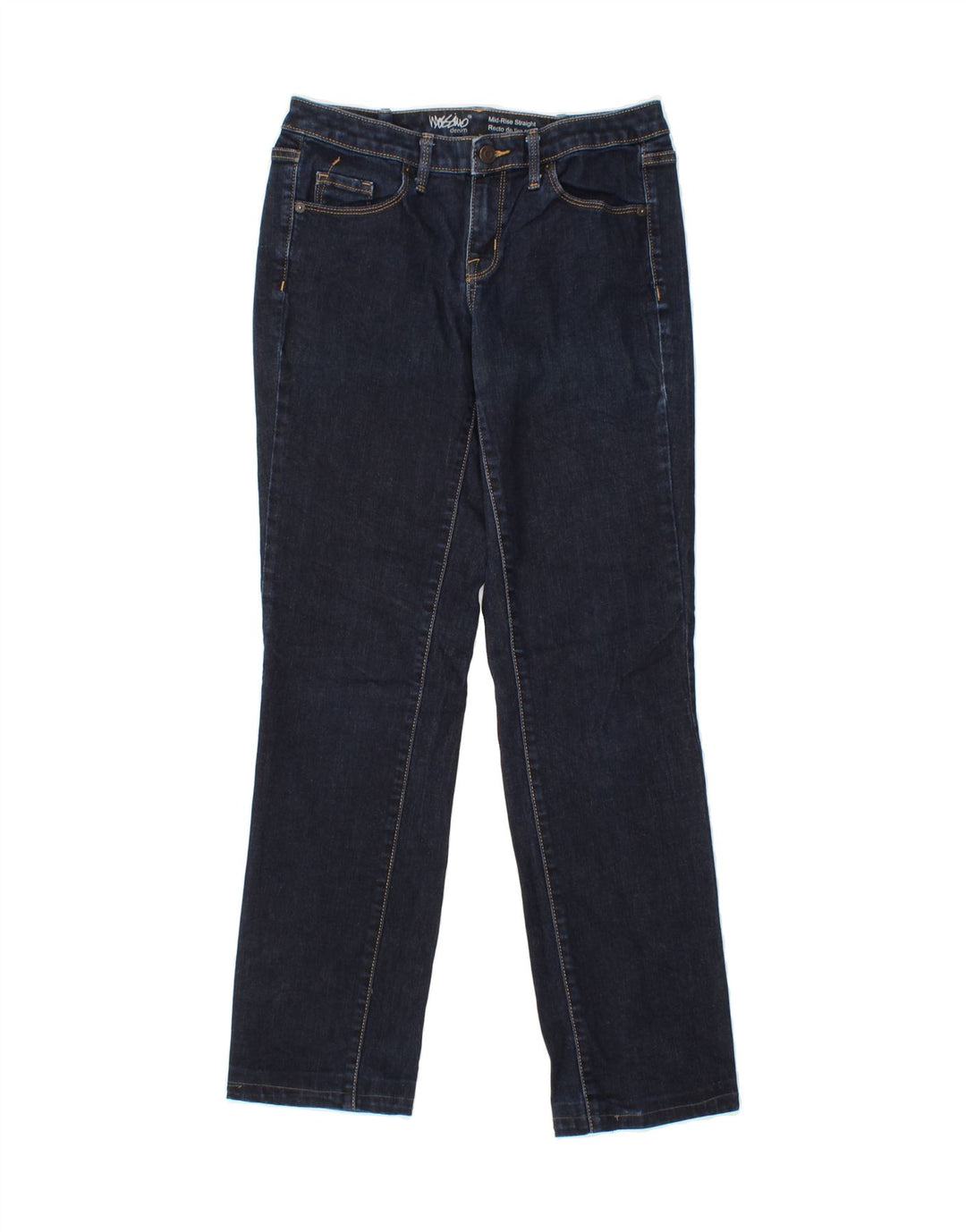 MOSSIMO Womens Mid Rise Straight Jeans US 6 Medium W28 L30 Navy Blue Vintage Mossimo and Second-Hand Mossimo from Messina Hembry 