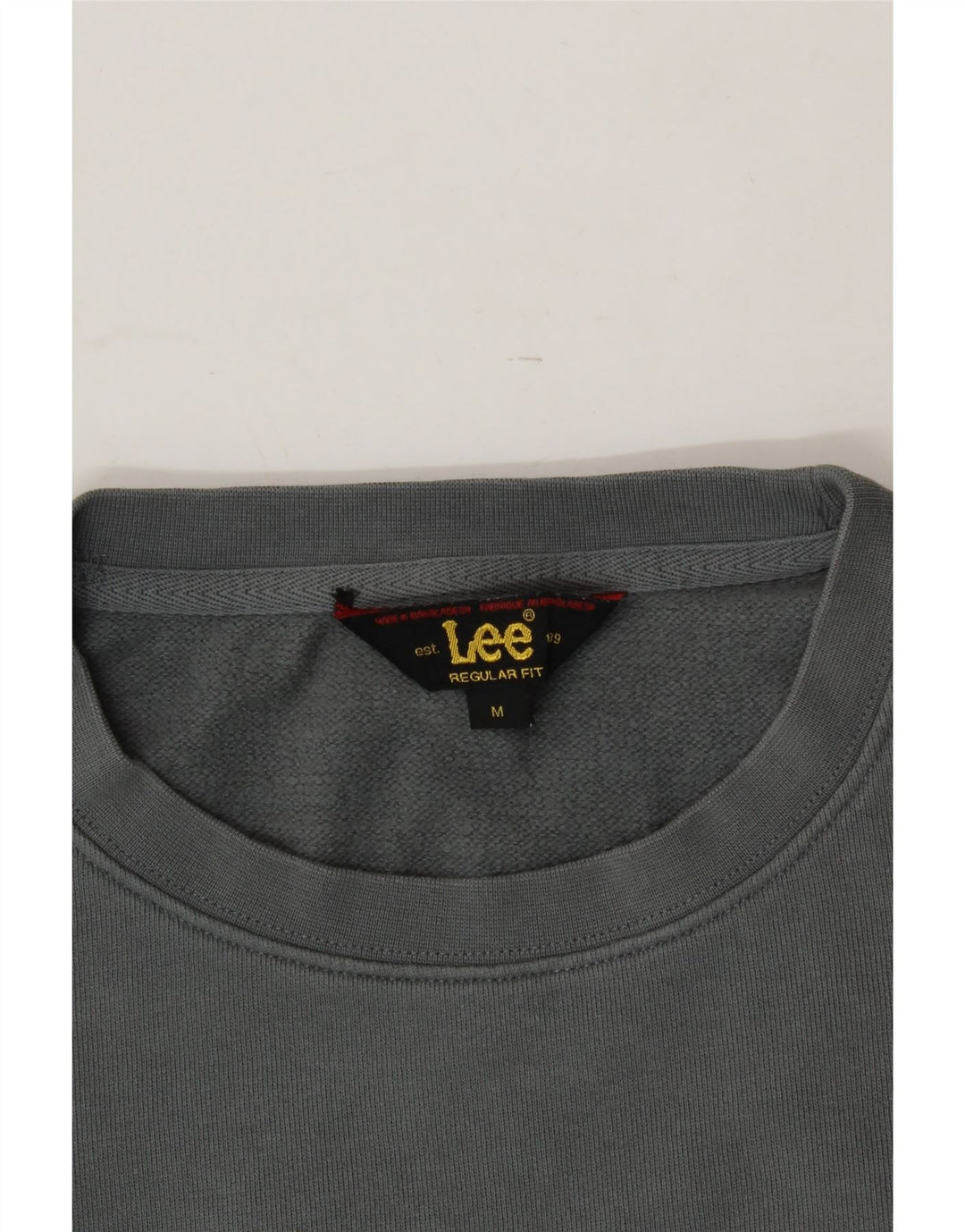 LEE Womens Graphic Regular Fit Sweatshirt Jumper UK 14 Medium Grey Cotton Vintage Lee and Second-Hand Lee from Messina Hembry 