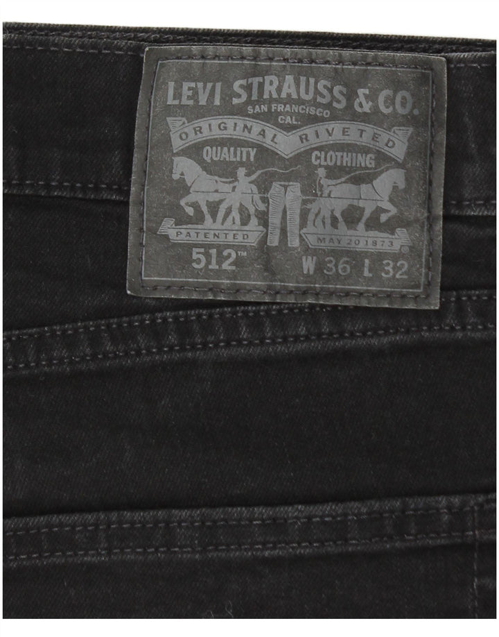 LEVI'S muške 512 uske traperice W36 L32 crni pamuk