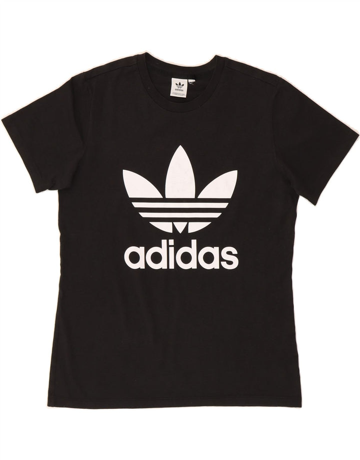 ADIDAS Mens Graphic T-Shirt Top Medium Black Cotton Vintage Adidas and Second-Hand Adidas from Messina Hembry 