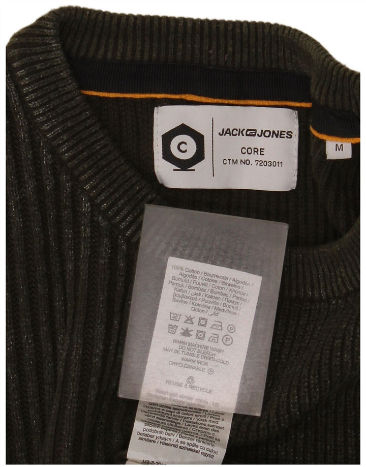 Jack & Jones muški džemper s okruglim izrezom Srednje zeleni pamuk