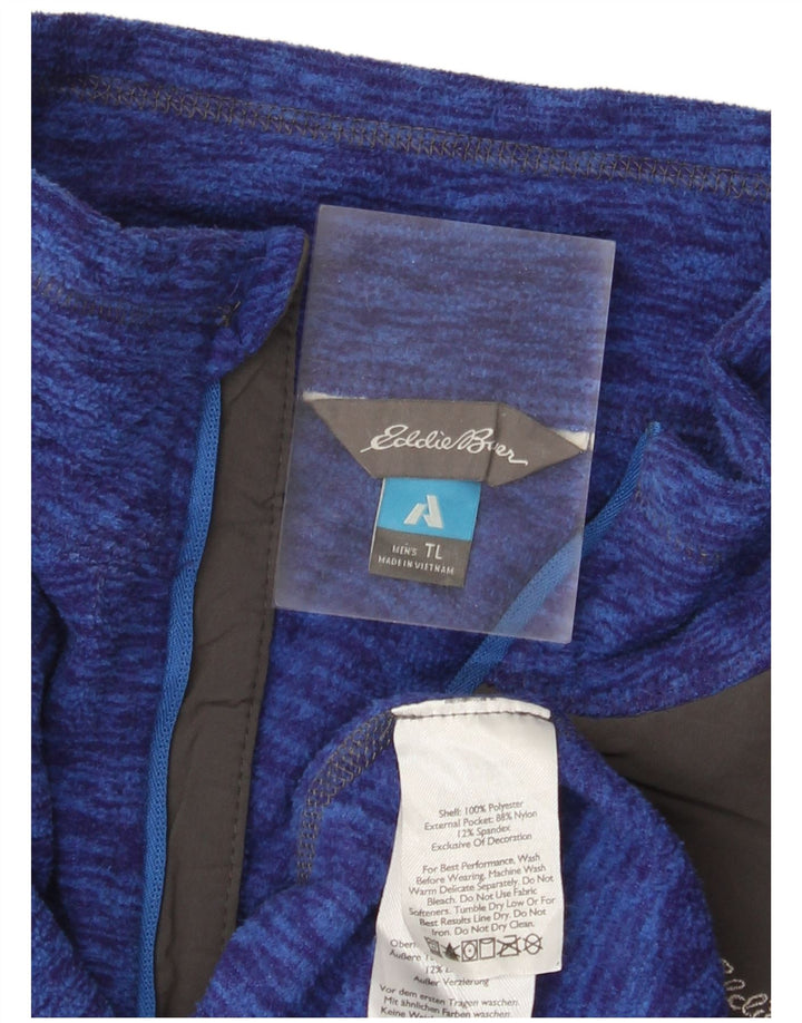 Eddie Bauer Muški džemper od flisa s patentnim izrezom, veliki plavi pjegavi poliester