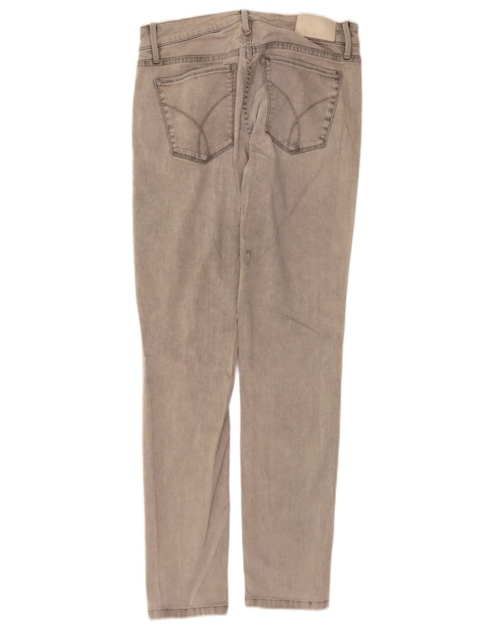 CALVIN KLEIN Ženske uske traperice W30 L30 Sivi pamuk