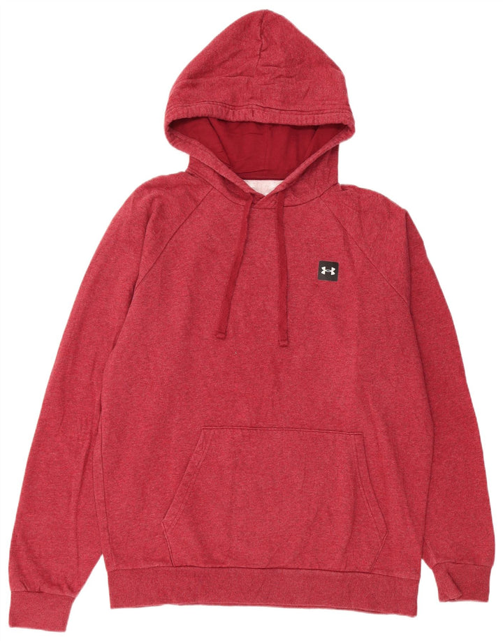UNDER ARMOUR Muška majica s kapuljačom, srednji crveni pamuk