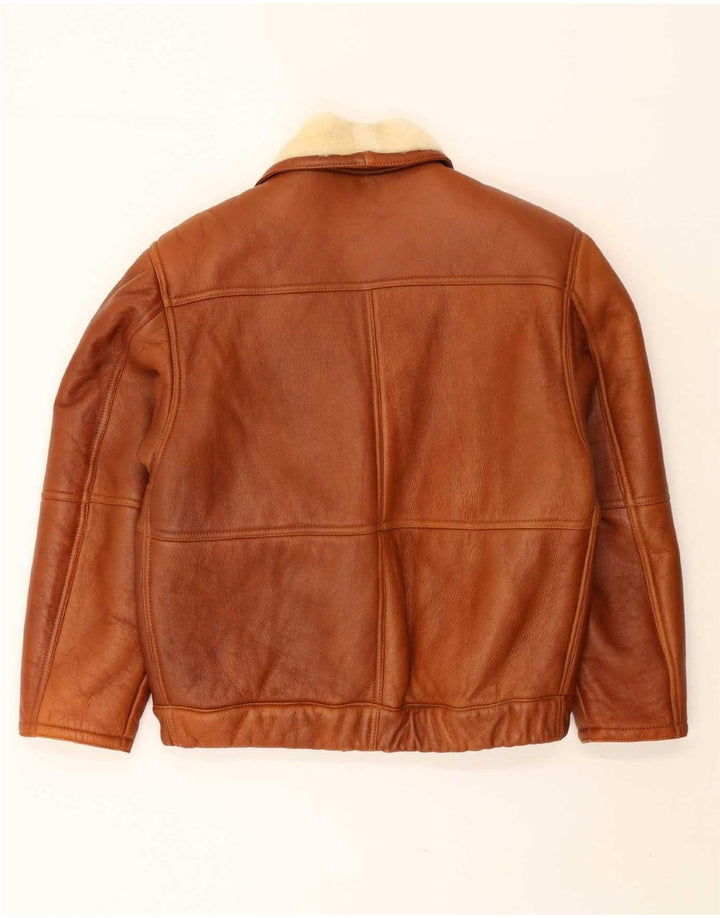 Vintage muška jakna od ovčijih ovčica UK 40 Large Brown Shearling
