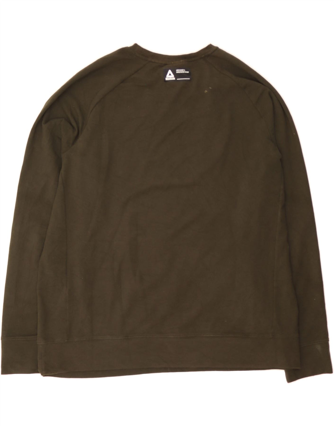 REEBOK Mens Sweatshirt Jumper 2XL Khaki Cotton Vintage Reebok and Second-Hand Reebok from Messina Hembry 
